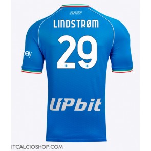 SSC Napoli Jesper Lindstrom #29 Prima Maglia 2023-24 Manica Corta